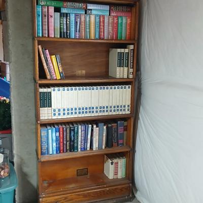 Antique Globe-Wernicke Bookcase – C-11 Grade 198 - Property of Weld County Law Library with bottom drawer - Full of books!