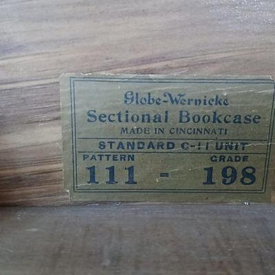 Antique Globe-Wernicke Bookcase – C-11 Grade 198 - Property of Weld County Law Library with bottom drawer - Full of books!