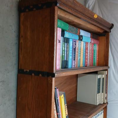 Antique Globe-Wernicke Bookcase – C-11 Grade 198 - Property of Weld County Law Library with bottom drawer - Full of books!