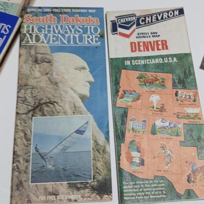 Lot of Vintage Travel & Road Maps – Texaco, Chevron, State Guides (1950s–1980s)