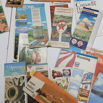 Lot of Vintage Travel & Road Maps – Texaco, Chevron, State Guides (1950s–1980s)