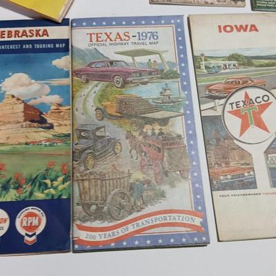 Lot of Vintage Travel & Road Maps – Texaco, Chevron, State Guides (1950s–1980s)