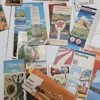 Lot of Vintage Travel & Road Maps – Texaco, Chevron, State Guides (1950s–1980s)