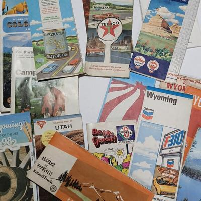 Lot of Vintage Travel & Road Maps – Texaco, Chevron, State Guides (1950s–1980s)