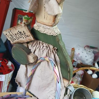 Easter Bunny & Décor Lot – Plush, Baskets, Jumbo General foam Plastics Vintage blow mold Eggs, Welcome Sign - bunnies and more all in...