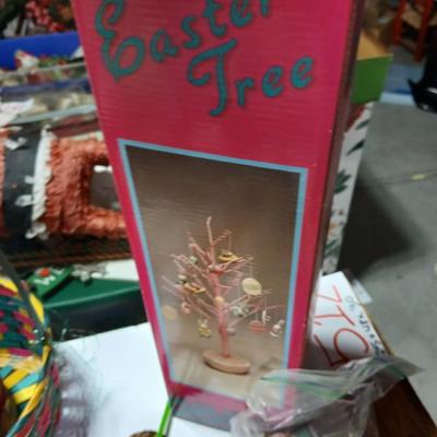 Easter Bunny & Décor Lot – Plush, Baskets, Jumbo General foam Plastics Vintage blow mold Eggs, Welcome Sign - bunnies and more all in...