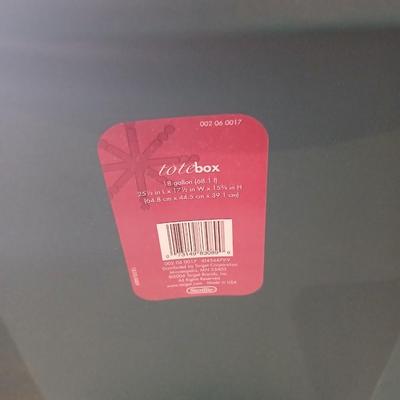 Stack of 3 Storage Totes – 18 Gallon & Holiday Colors