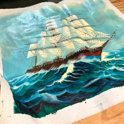 Lot 429 Ships prints on canvas