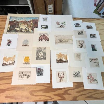 Lot 435 Large lot of small prints