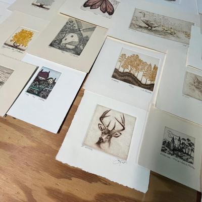 Lot 435 Large lot of small prints