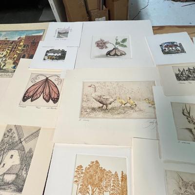 Lot 435 Large lot of small prints