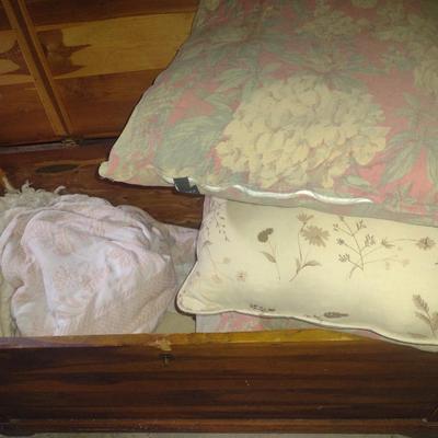 Collection of Bed Linens and Pillows