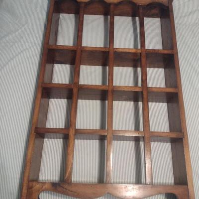 Wooden Wall Display Shelf- Approx 22" x 39" x 5" Deep