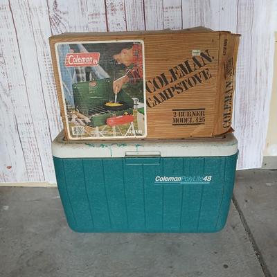 Vintage Coleman Camp Set – Stove & Cooler