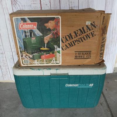 Vintage Coleman Camp Set – Stove & Cooler
