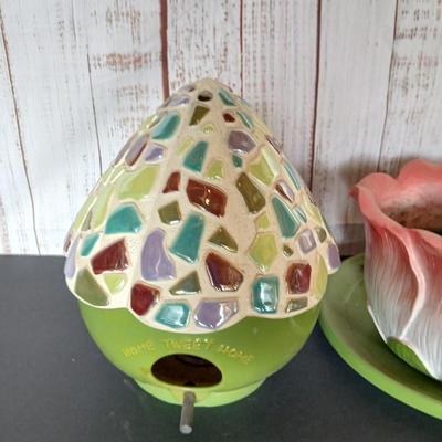 Whimsical Garden Décor – Birdhouse & Planter