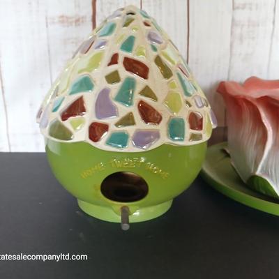 Whimsical Garden Décor – Birdhouse & Planter