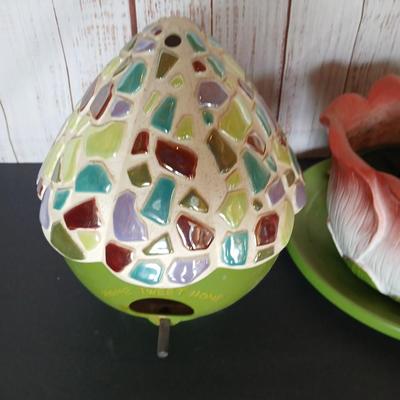 Whimsical Garden Décor – Birdhouse & Planter