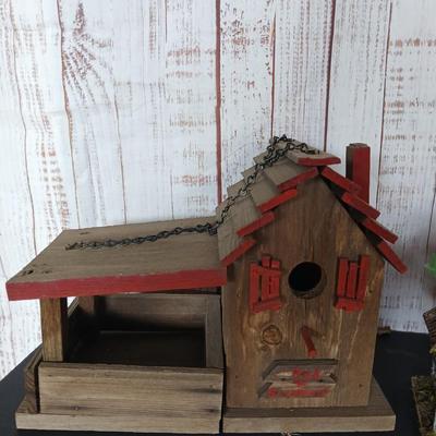 Rustic Birdhouse Pair – Cabin Style & Cottage Welcome