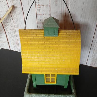 John Deere themed Barn-Style Bird Feeder & Metal Bumblebee Garden decor