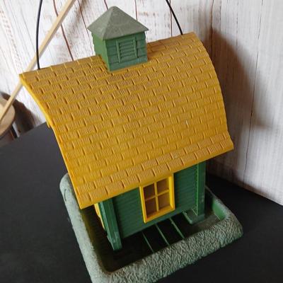 John Deere themed Barn-Style Bird Feeder & Metal Bumblebee Garden decor