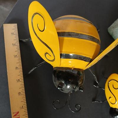 John Deere themed Barn-Style Bird Feeder & Metal Bumblebee Garden decor