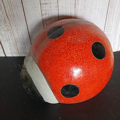 Set of 2 Oversized Ladybug Garden Sculptures