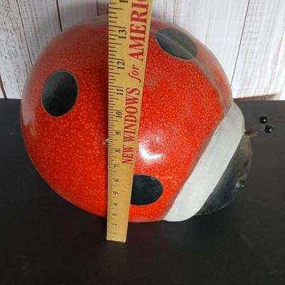Set of 2 Oversized Ladybug Garden Sculptures
