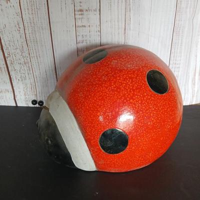 Set of 2 Oversized Ladybug Garden Sculptures