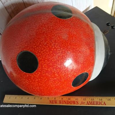 Set of 2 Oversized Ladybug Garden Sculptures