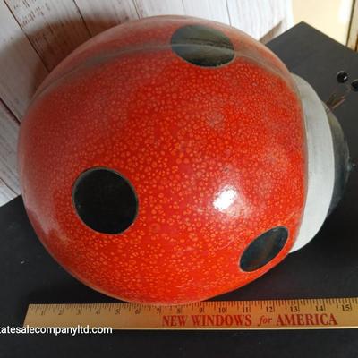 Set of 2 Oversized Ladybug Garden Sculptures