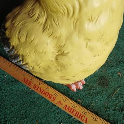 Set of 2 Large Yellow Bird Garden or Porch Statues