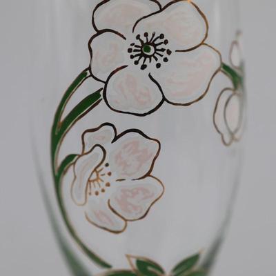 Vintage Perrier Jouet Champagne Flutes - Set of 10 - Belle Epoque Floral Glasses