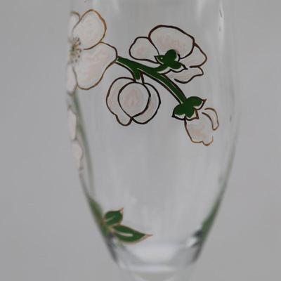 Vintage Perrier Jouet Champagne Flutes - Set of 10 - Belle Epoque Floral Glasses