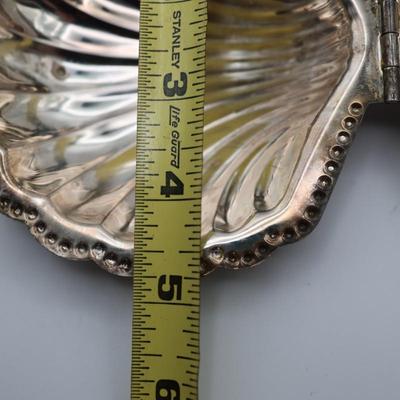Silver Plated Clam Shell Butter Dish, Vintage Serving Dish, Condiment Dish, Elegance Silver Shell Dish