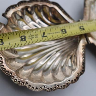 Silver Plated Clam Shell Butter Dish, Vintage Serving Dish, Condiment Dish, Elegance Silver Shell Dish