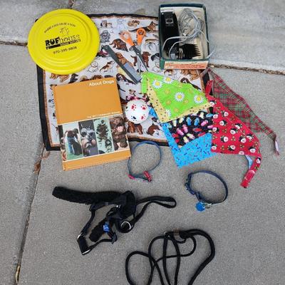 Large Lot of Dog Supplies – Collars, Grooming Tools, Bandanas, & More