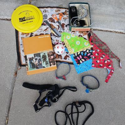 Large Lot of Dog Supplies – Collars, Grooming Tools, Bandanas, & More