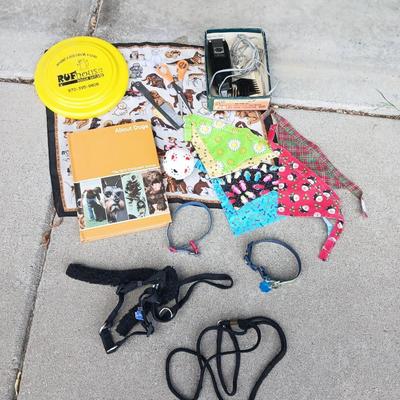 Large Lot of Dog Supplies – Collars, Grooming Tools, Bandanas, & More