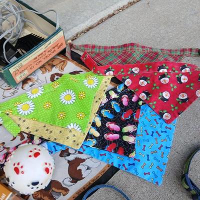 Large Lot of Dog Supplies – Collars, Grooming Tools, Bandanas, & More