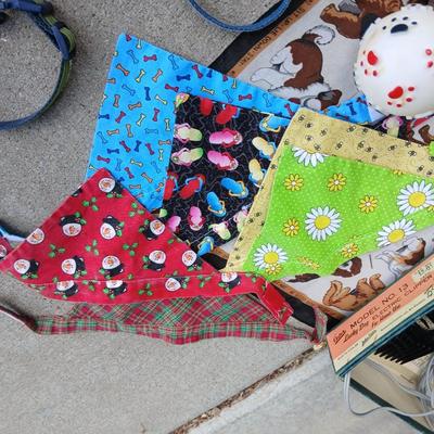 Large Lot of Dog Supplies – Collars, Grooming Tools, Bandanas, & More