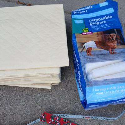 Dog Apparel & Accessories Lot – Holiday Sweaters, Bandanas, Harness & More