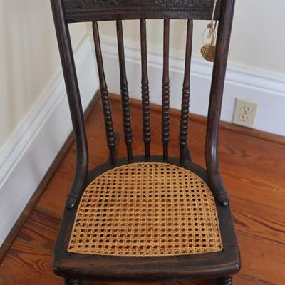 Vintage Child's Cane Seat Rocking Chair