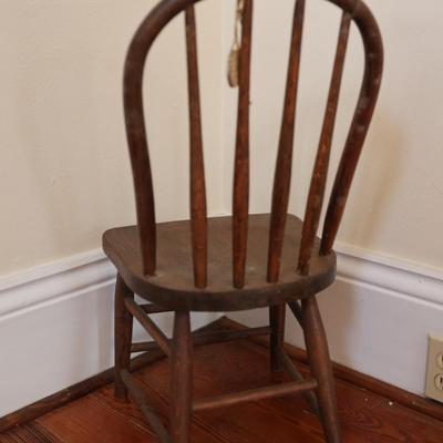 Child's Solid Wood Spindle Back Chair