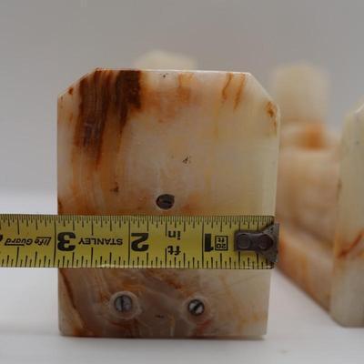 Vintage Onyx Monk Bookends