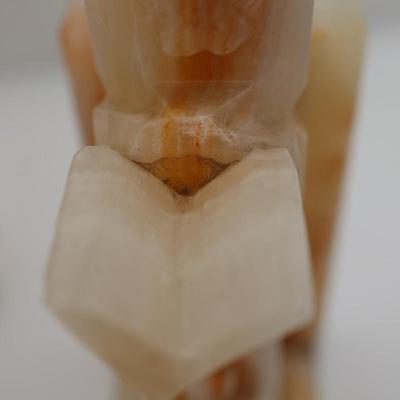 Vintage Onyx Monk Bookends