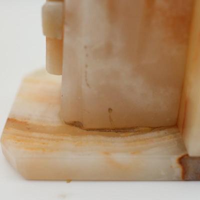 Vintage Onyx Monk Bookends