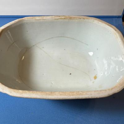 ANTIQUE Canton Ware Porcelain Boar's Head Serving Dish 7"L Qing 19th C. Tureen w/Some Stress Cracks as Pictured.