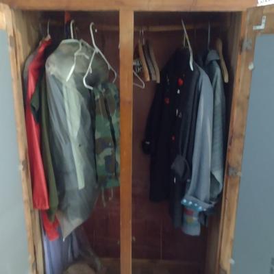 Antique Double Door Wardrobe- Approx 36" Wide, 68" Tall, 21" Deep