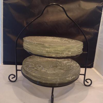 Metal Plate Holder with 10 Plates